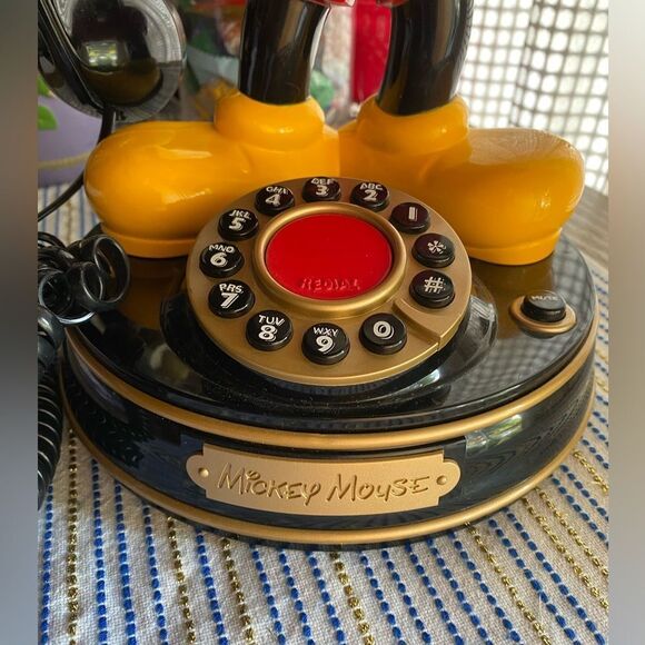 Telemania Mickey Mouse 2 Multicolor Animated Talking Rotary Landline Telephone - Picture 2 of 10